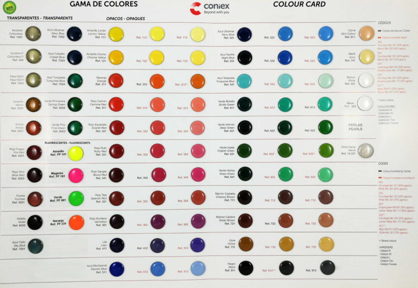 carta colores epoxi